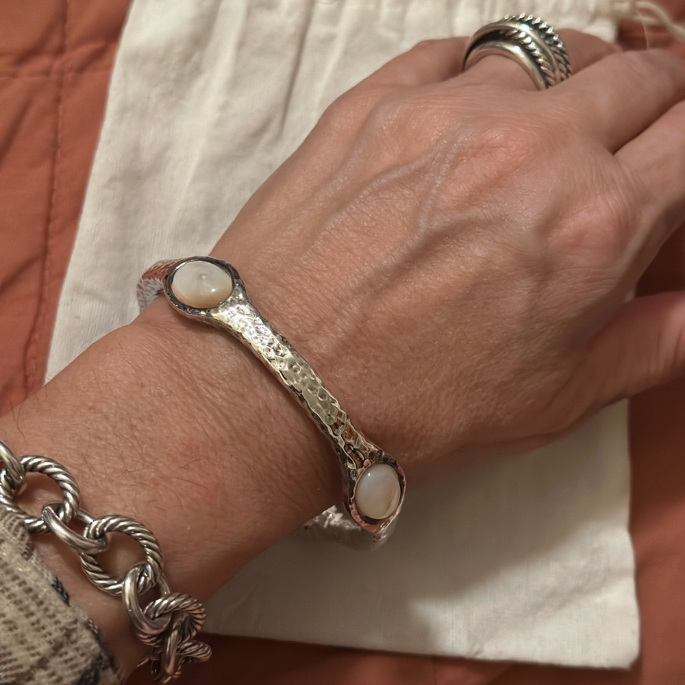 Simon Sebbag Silver Bracelet with MOP
